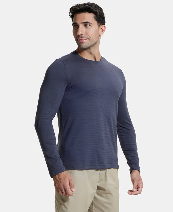 Super Combed Supima Cotton Solid Round Neck Full Sleeve T-Shirt - Periscope-2