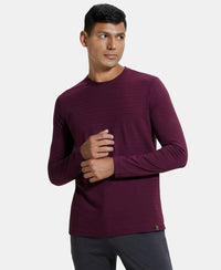 Super Combed Supima Cotton Solid Round Neck Full Sleeve T-Shirt - Wine Tasting-6