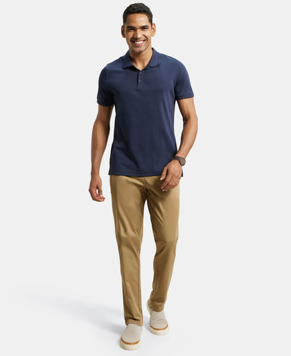 Super Combed Cotton Rich Elastane Stretch Woven Fabric Slim Fit All Day Pants - Sepia Tint-6