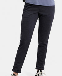 Rayon Polyester Elastane Slim Fit All Day Pants with Side Pockets - Navy Blazer-5