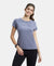 Micro Modal Elastane Relaxed Fit Graphic Printed Round Neck Half Sleeve T-Shirt - Country Blue-1