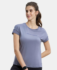 Micro Modal Elastane Relaxed Fit Graphic Printed Round Neck Half Sleeve T-Shirt - Country Blue-5