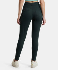 Super Combed Cotton Rich Elastane Slim Fit Jeggings With Pockets - Denim Green-3