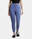 Microfiber Fabric Regular Fit Solid Travel Pants - Topaz Blue-1