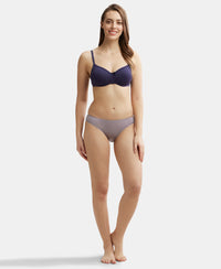 Medium Coverage Tencel Lyocell Elastane Mid Waist Bikini With Concealed Waistband and StayFresh Treatment - Minimal Grey-4