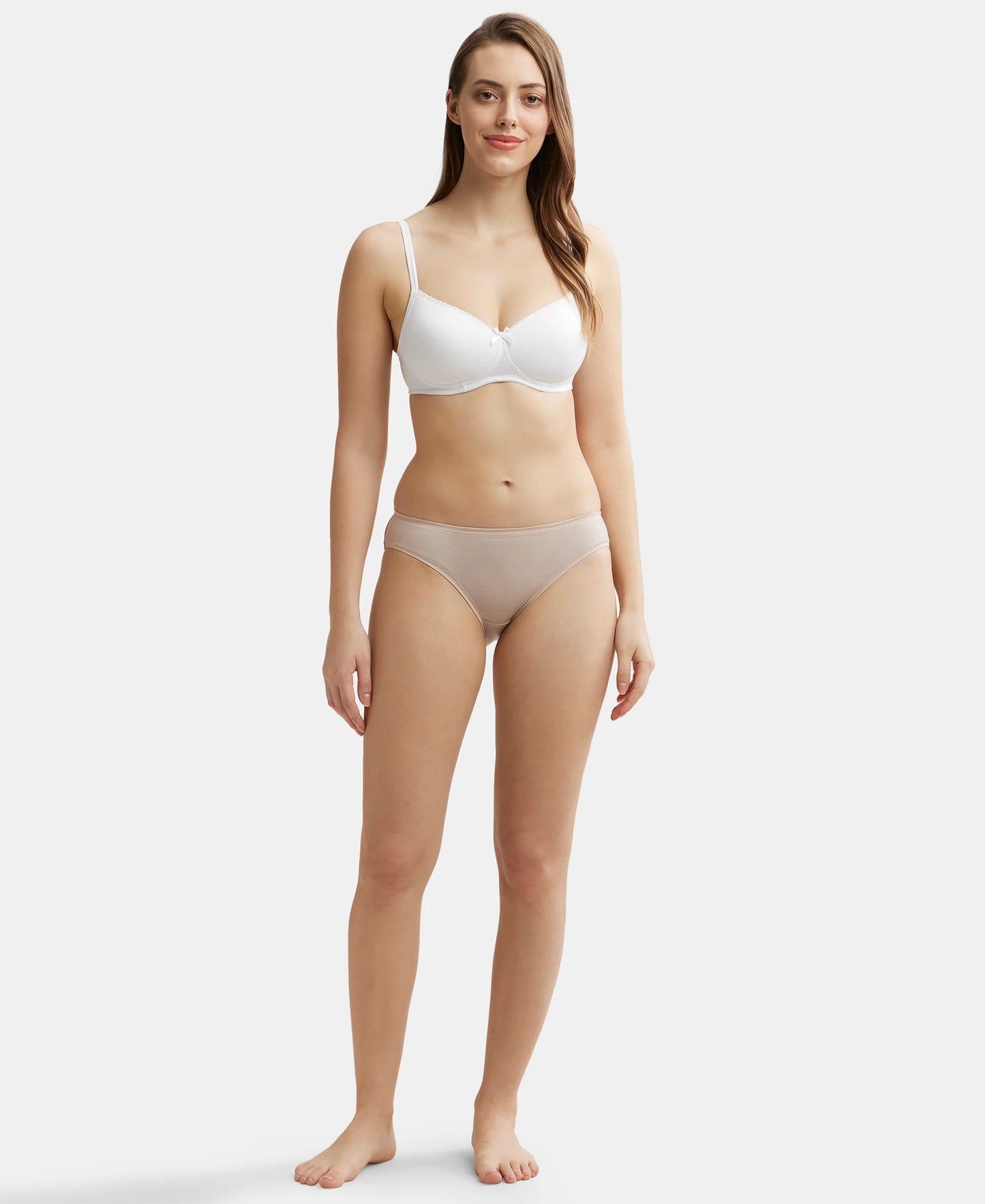 Wirefree Non Padded Super Combed Cotton Elastane Full Coverage Everyday Bra with Concealed Shaper Panel - Classic Navy-4