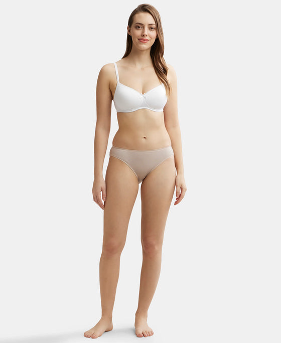Wirefree Non Padded Super Combed Cotton Elastane Full Coverage Everyday Bra with Concealed Shaper Panel - Classic Navy-4