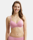 Wirefree Padded Tencel Lyocell Elastane Full Coverage Multiway T-Shirt Bra with Adjustable Straps - Orchid Smoke-1