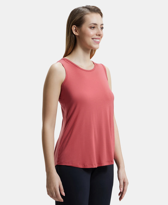 Environment Friendly Lyocell Relaxed Fit Tank Top - Garnet Rose-2