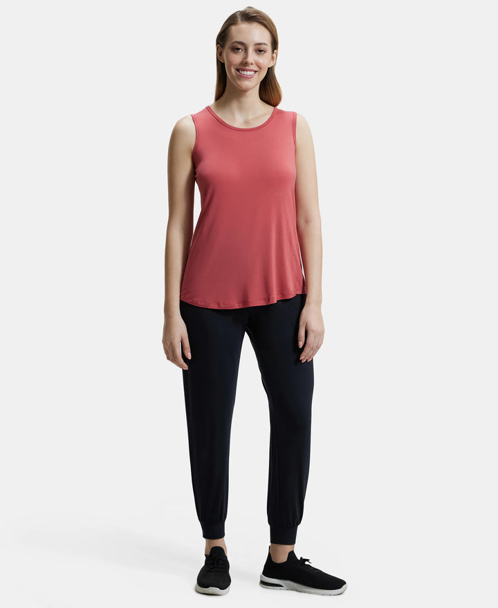 Environment Friendly Lyocell Relaxed Fit Tank Top - Garnet Rose-4