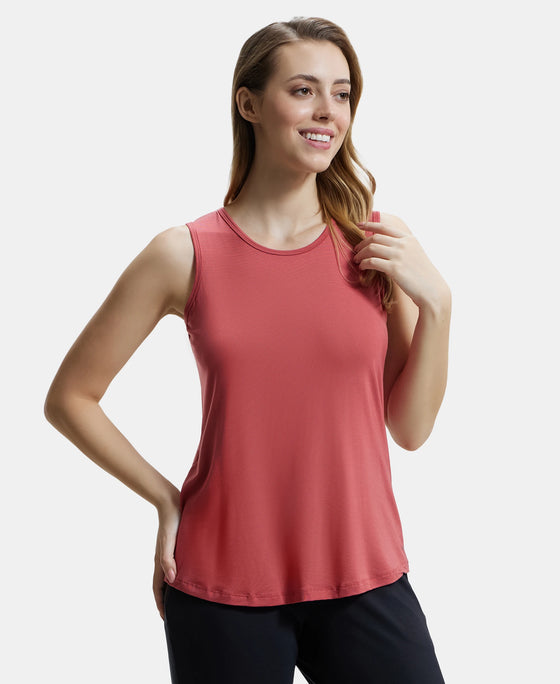 Environment Friendly Lyocell Relaxed Fit Tank Top - Garnet Rose-5