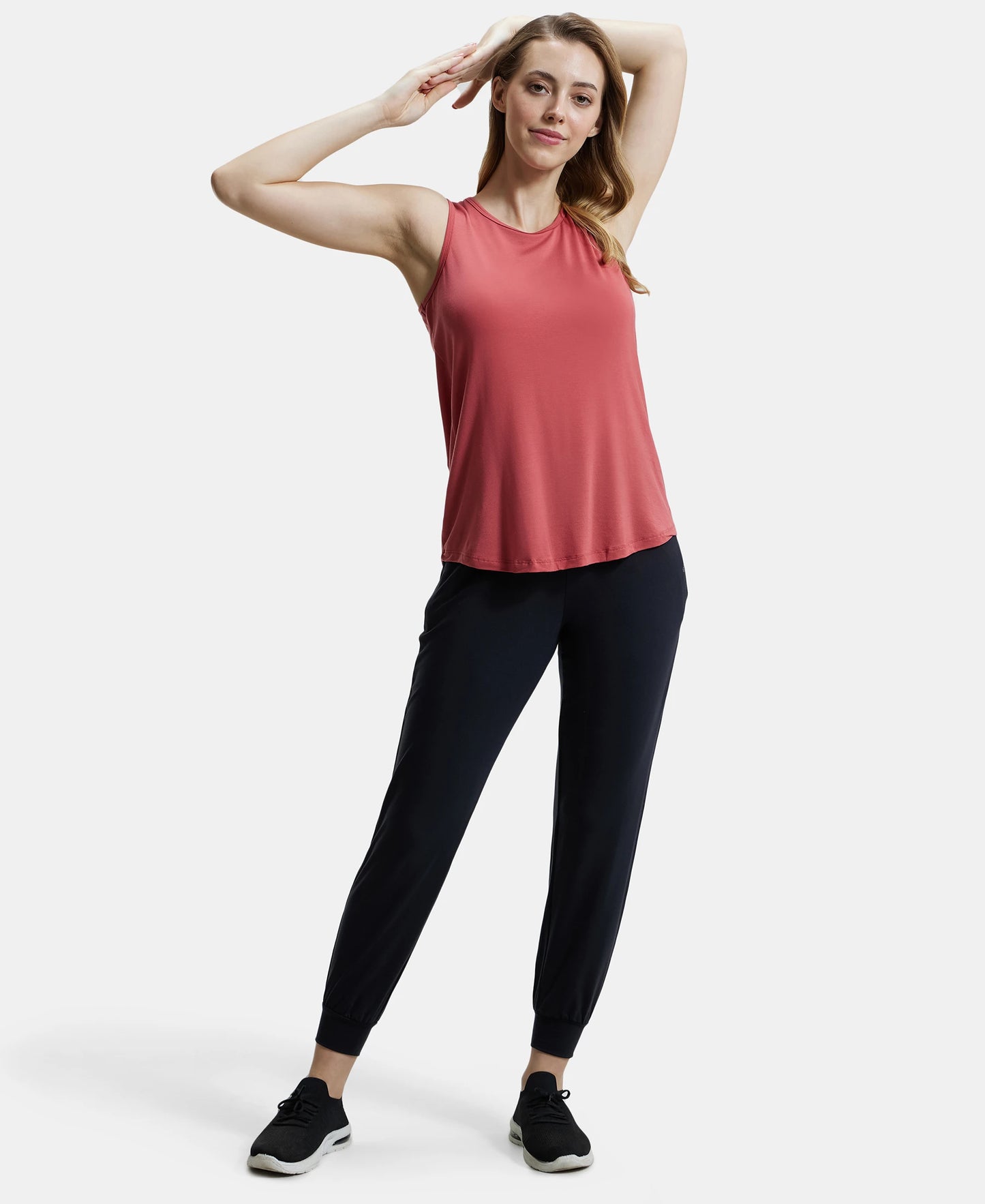 Environment Friendly Lyocell Relaxed Fit Tank Top - Garnet Rose-6