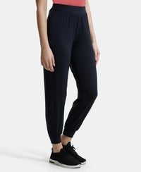 Tencel Lyocell Elastane Relaxed Fit Yoga Pants with Envi - Black-2