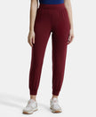 Tencel Lyocell Elastane Relaxed Fit Yoga Pants with Envi - Cabernet-1