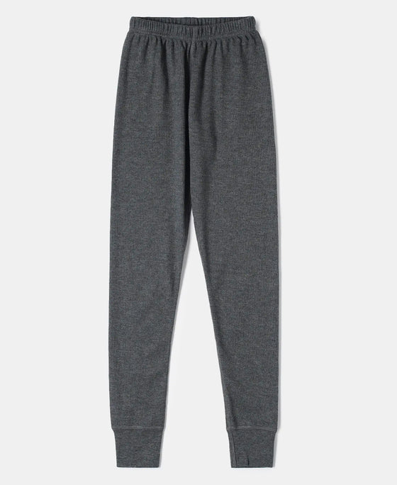 Kid's Super Combed Cotton Rich Thermal Long John with StayWarm Treatment - Charcoal Melange-1