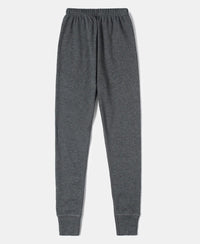 Kid's Super Combed Cotton Rich Thermal Long John with StayWarm Treatment - Charcoal Melange-2