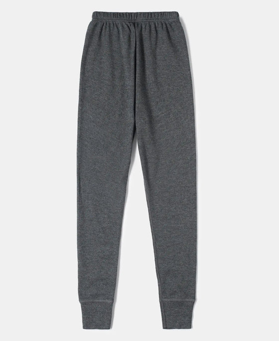 Kid's Super Combed Cotton Rich Thermal Long John with StayWarm Treatment - Charcoal Melange-2