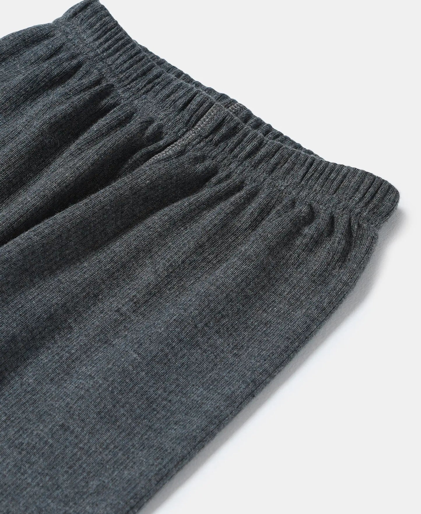 Kid's Super Combed Cotton Rich Thermal Long John with StayWarm Treatment - Charcoal Melange-3