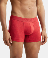 Bamboo Cotton Elastane Breathable Mesh Trunk with StayDry Treatment - Red Multi Melange-2