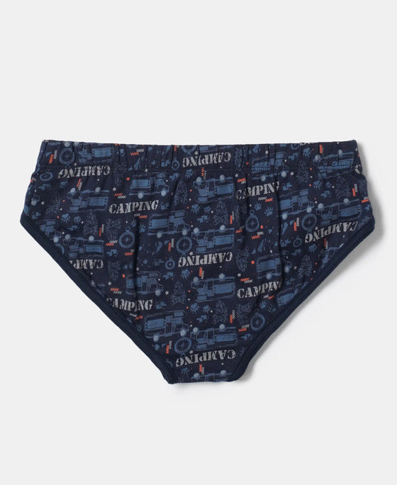 Super Combed Cotton Printed Brief with Ultrasoft Waistband - Assorted-23