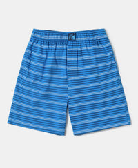 Super Combed Cotton Printed Boxer Shorts with Side Pockets - Assorted-2