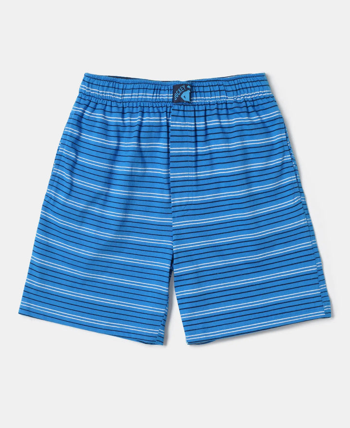 Super Combed Cotton Printed Boxer Shorts with Side Pockets - Assorted-2