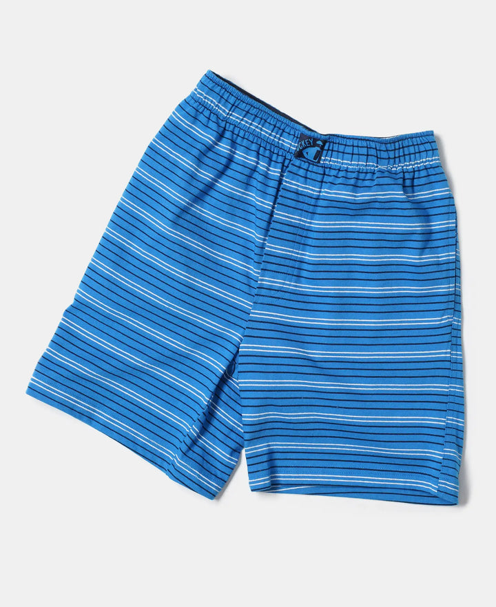 Super Combed Cotton Printed Boxer Shorts with Side Pockets - Assorted-5