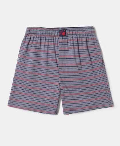 Super Combed Cotton Printed Boxer Shorts with Side Pockets - Assorted-6