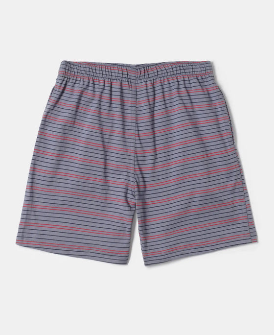 Super Combed Cotton Printed Boxer Shorts with Side Pockets - Assorted-7
