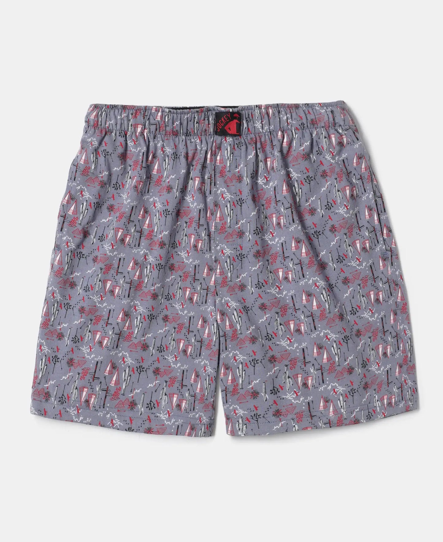 Super Combed Cotton Printed Boxer Shorts with Side Pockets - Assorted-10
