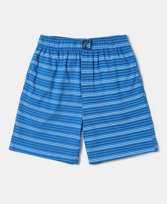 Super Combed Cotton Printed Boxer Shorts with Side Pockets - Assorted-12