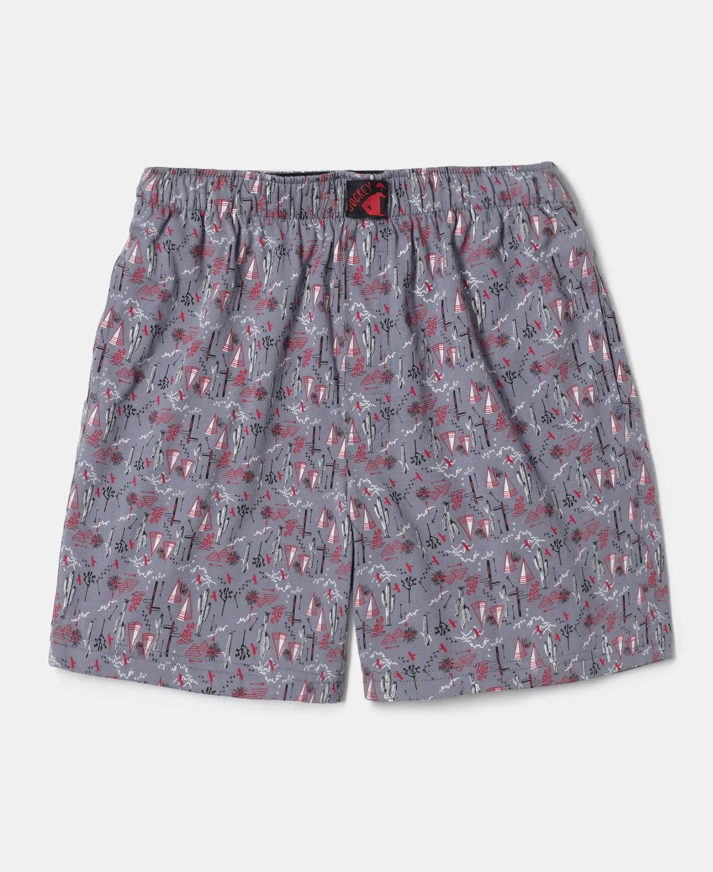 Super Combed Cotton Printed Boxer Shorts with Side Pockets - Assorted-2