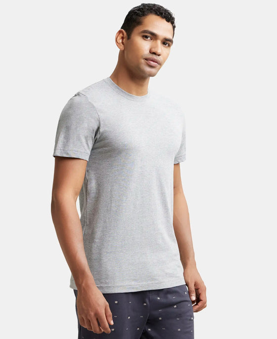 Super Combed Cotton Half Sleeved Inner T-Shirt - Grey Melange-2