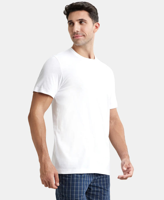 Super Combed Cotton Half Sleeved Inner T-Shirt - White-2