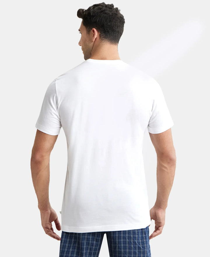 Super Combed Cotton Half Sleeved Inner T-Shirt - White-3