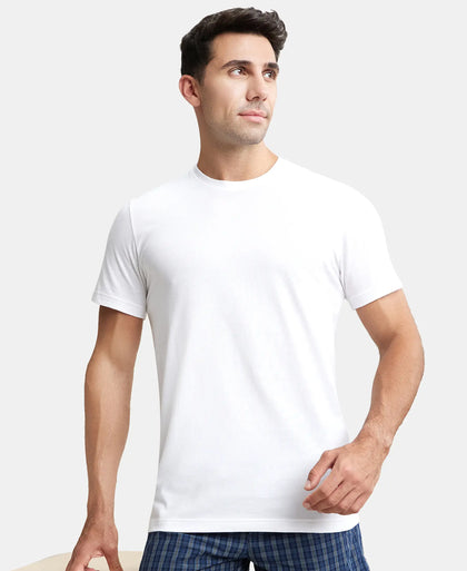 Super Combed Cotton Half Sleeved Inner T-Shirt - White-5
