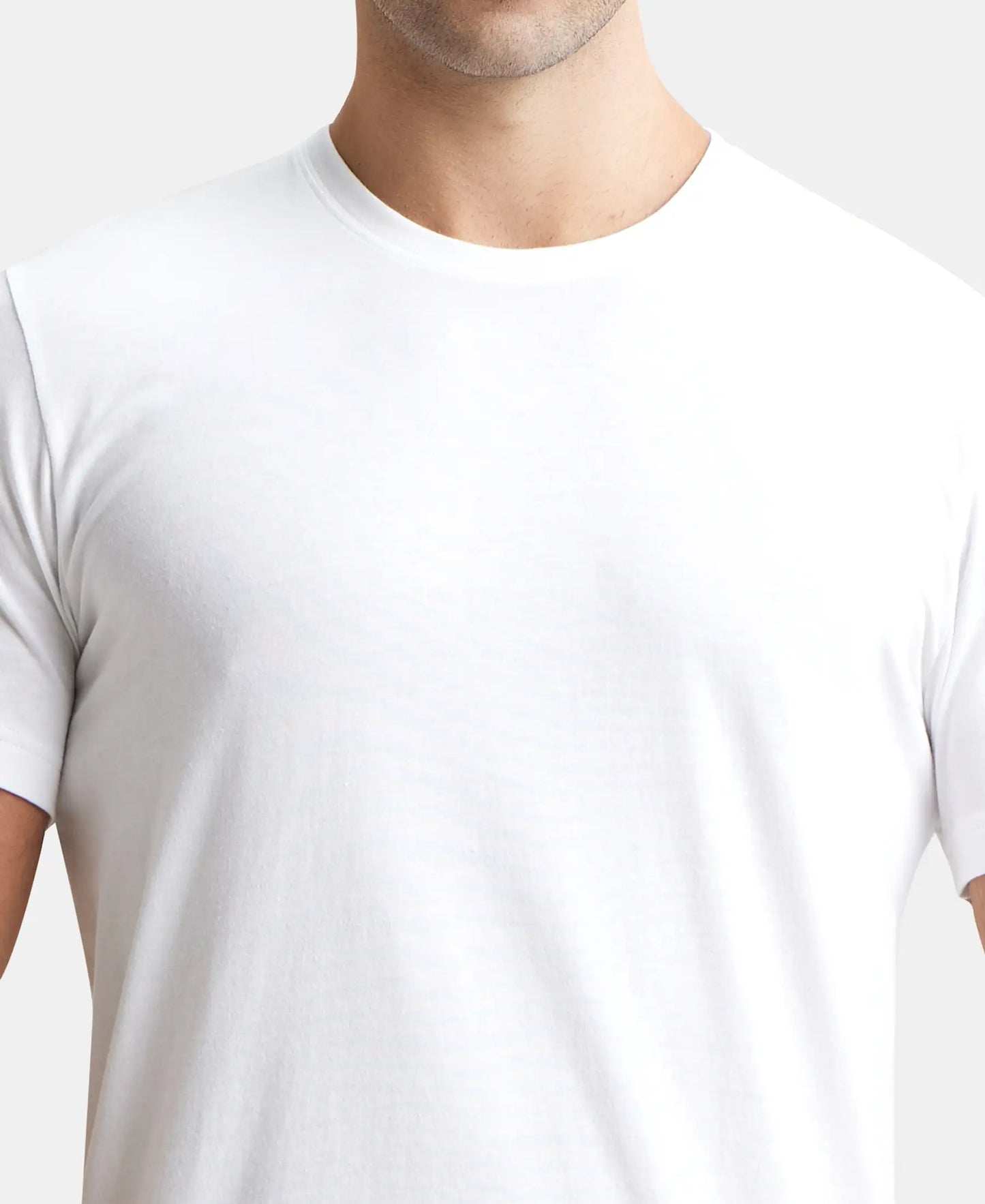 Super Combed Cotton Half Sleeved Inner T-Shirt - White-6