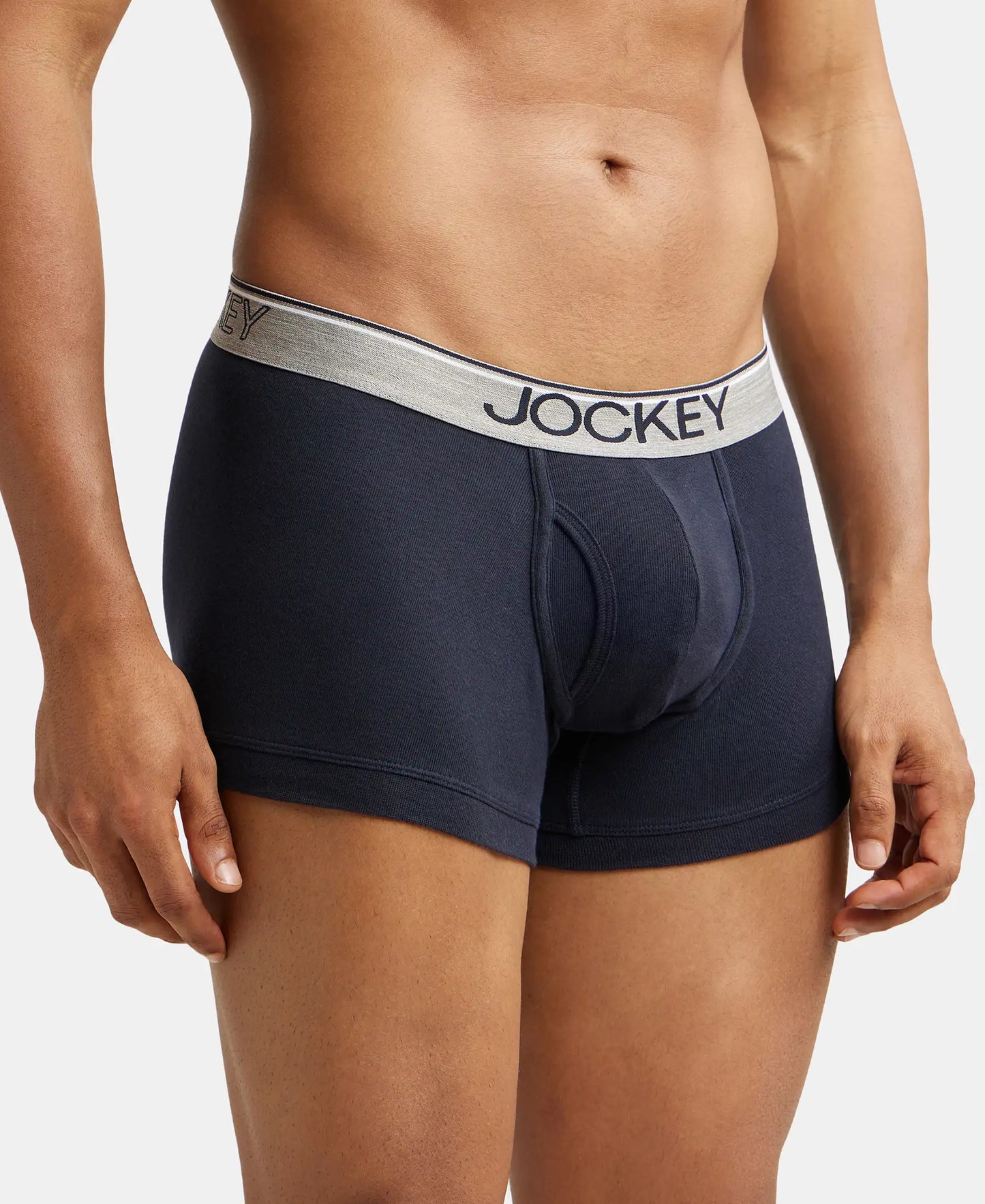 Super Combed Cotton Rib Solid Trunk with Ultrasoft Waistband - Deep Navy-2