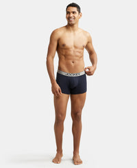 Super Combed Cotton Rib Solid Trunk with Ultrasoft Waistband - Deep Navy-4