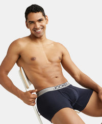 Super Combed Cotton Rib Solid Trunk with Ultrasoft Waistband - Deep Navy-5