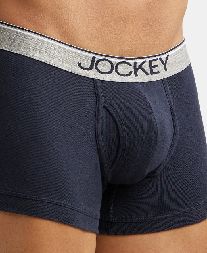 Super Combed Cotton Rib Solid Trunk with Ultrasoft Waistband - Deep Navy-7