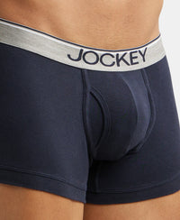 Super Combed Cotton Rib Solid Trunk with Ultrasoft Waistband - Deep Navy-7