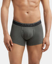 Super Combed Cotton Rib Solid Trunk with Ultrasoft Waistband - Deep Olive-1