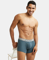 Super Combed Cotton Rib Solid Trunk with Ultrasoft Waistband - Deep Slate-5