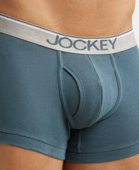 Super Combed Cotton Rib Solid Trunk with Ultrasoft Waistband - Deep Slate-7