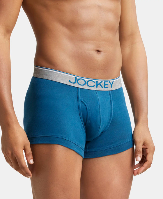 Super Combed Cotton Rib Solid Trunk with Ultrasoft Waistband - Seaport Teal-2