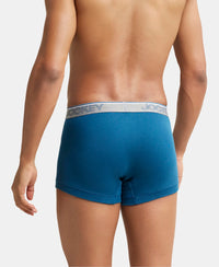 Super Combed Cotton Rib Solid Trunk with Ultrasoft Waistband - Seaport Teal-3