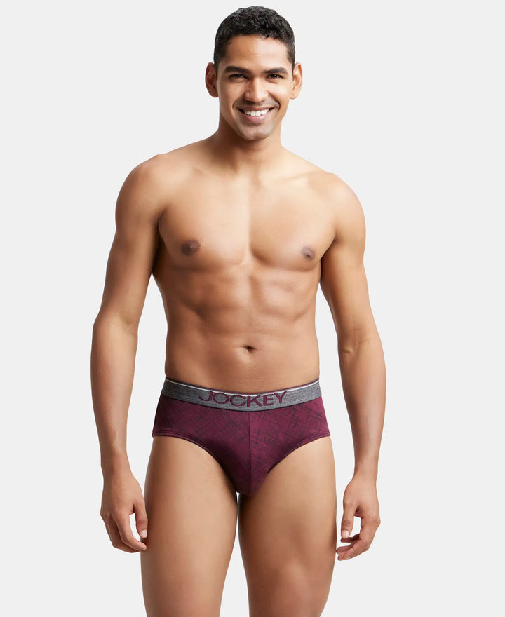 Super Combed Cotton Printed Brief with Ultrasoft Waistband - Assorted-7