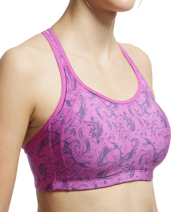 Wirefree Padded Microfiber Elastane Full Coverage Sports Bra with Optional Racer Back Styling - Lavender Scent Assorted Prints-7