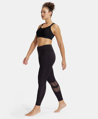 Wirefree Non Padded Microfiber Elastane Full Coverage Sports Bra with StayDry Treatment - Black-4